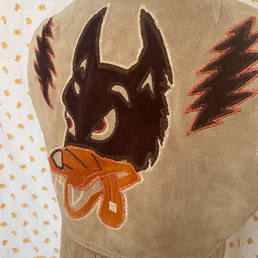 70s Fringe Western Upcycled Dire Wolf Piece – One of a Kind Grateful Dead - Picture 5 of 16